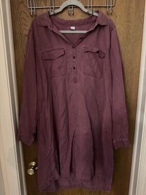 Old Navy Plum Button-Front Dress